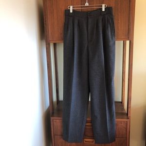 vintage • high waist pleated wool trousers